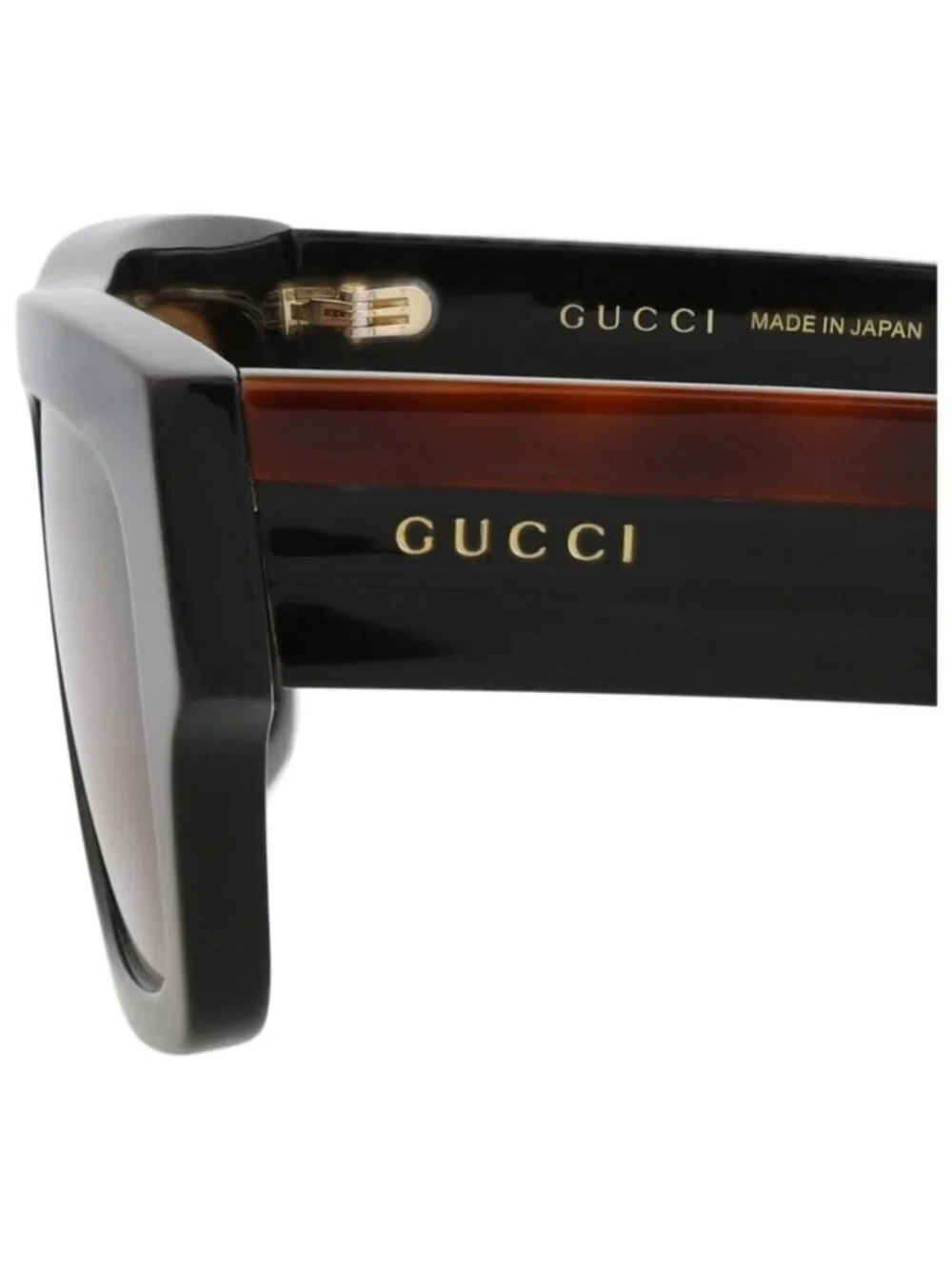 New Gucci Mens Square/Rectangle Black Havana Brown Fashion Designer Sunglasses
